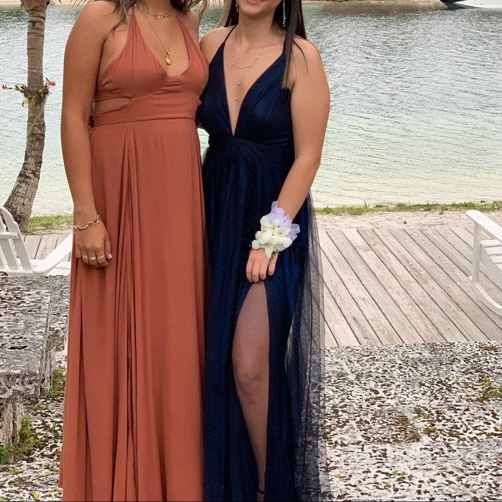 Simply dresses blue tulle prom dress